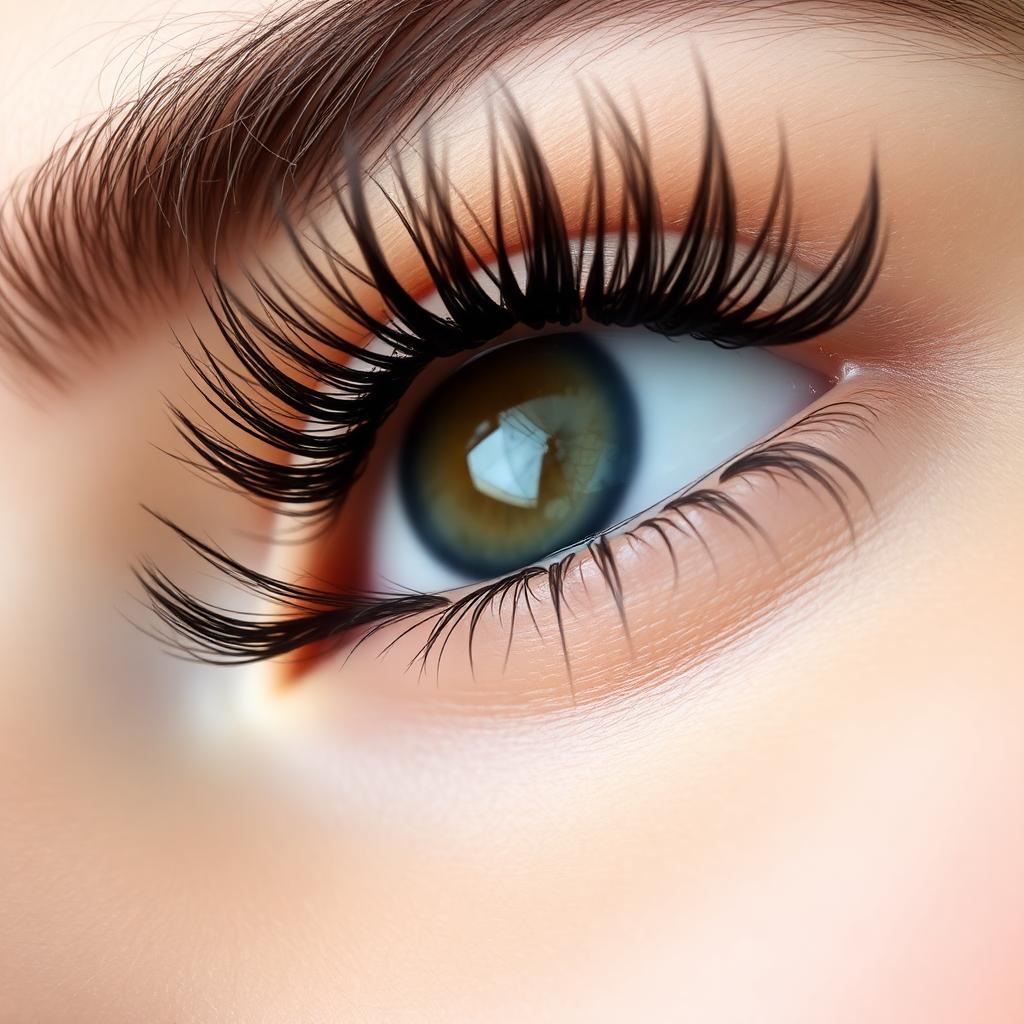Wet set with glossy, spiky lash texture